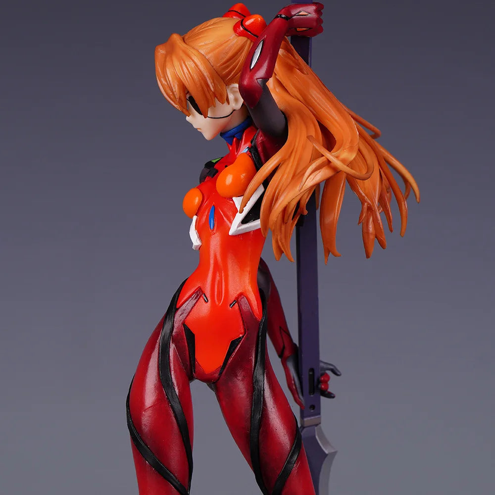 28CM Anime EVA Figure Ayanami Rei Asuka Langley Soryu Evangelion Gashapon Figures PVC Collection Model Toy Desktop Ornaments