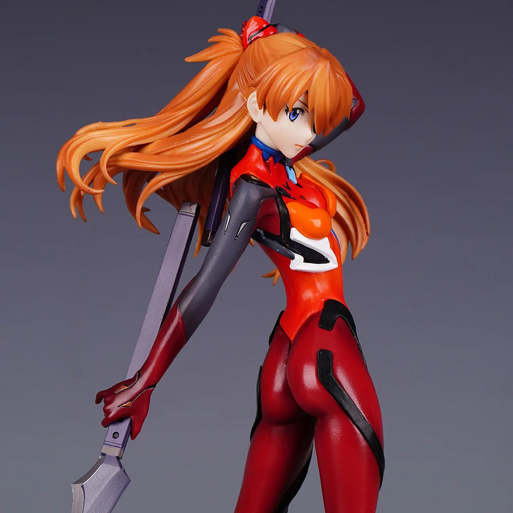 28CM Anime EVA Figure Ayanami Rei Asuka Langley Soryu Evangelion Gashapon Figures PVC Collection Model Toy Desktop Ornaments