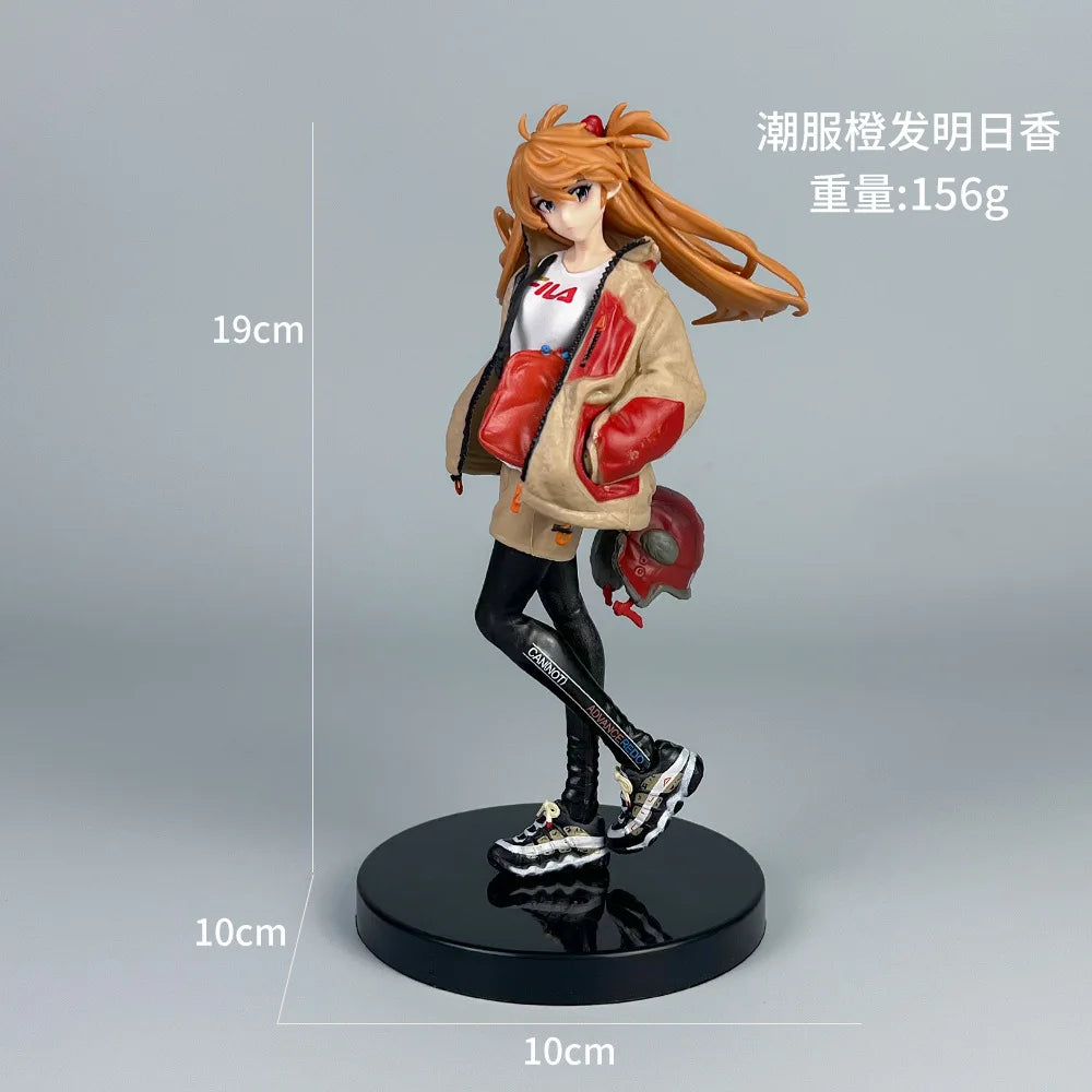 2 TYPES Shikinami Asuka Anime Figure Evangelion EVA Action Figure Ayanami Rei Figurine PVC Collectible Model Doll Toys