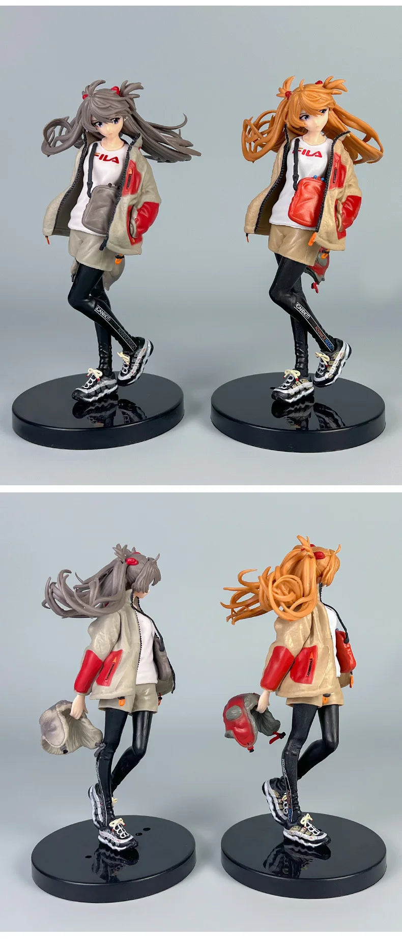 2 TYPES Shikinami Asuka Anime Figure Evangelion EVA Action Figure Ayanami Rei Figurine PVC Collectible Model Doll Toys